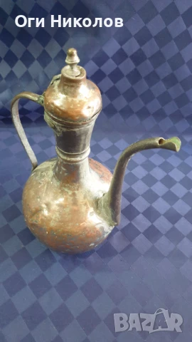 Бакърен османски,турски ибрик , снимка 3 - Антикварни и старинни предмети - 51080619