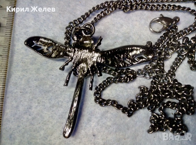 НИКЕЛИРАН ФЕШЪН АРТ ФИГУРАЛЕН МЕДАЛЬОН ВОДНО КОНЧЕ с ДЪЛГА СТОМАНЕНА ВЕРИЖКА 11729, снимка 7 - Колиета, медальони, синджири - 51279699