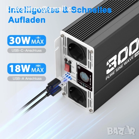 Преобразувател на напрежение 3000 W/6000 W чиста синусоида, снимка 2 - Друга електроника - 52588083