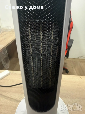 Вентилаторна печка 2-в-1 с керамичен нагревател, осцилация 60°, дистанционно и LED дисплей – 1500W, , снимка 7 - Отоплителни печки - 53558378