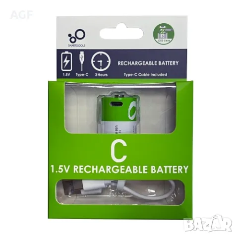 1.5V C Акумулаторна Батерия USB Li-ion Акумулаторни С Батерии LR14