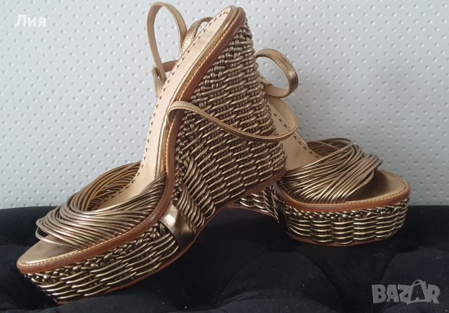 Moschino сандали с платформа естествена кожа, снимка 5 - Сандали - 38877779