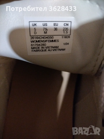 Дамски обувки Clark's чисто нови 38 номер , снимка 4 - Дамски ежедневни обувки - 53058512