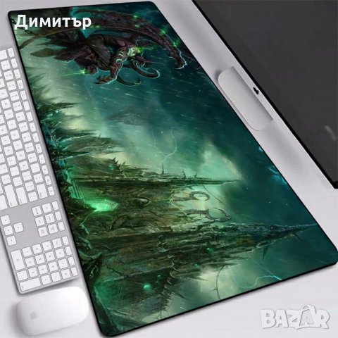 XXL Геймърски пад World of Warcraft WOW компютърна подложка за мишка компютър Уаркрафт 90х40см., снимка 5 - Клавиатури и мишки - 19434216