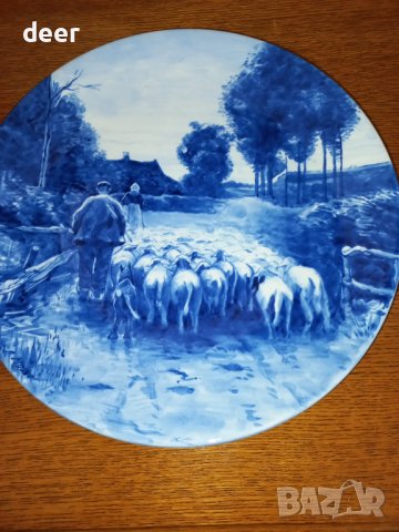 Оригинална порцеланова чиния  за стена ДЕЛФТ