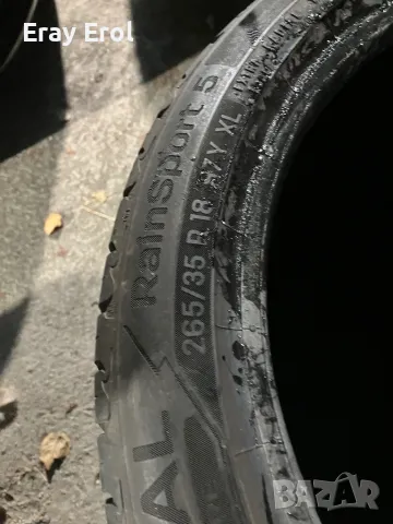 2бр - 265 35 18 - Uniroyal RainSport 5 - 2020г, снимка 3 - Гуми и джанти - 49329178