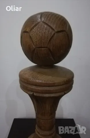 Футболен трофей / купа. Дърво., снимка 2 - Футбол - 50381672