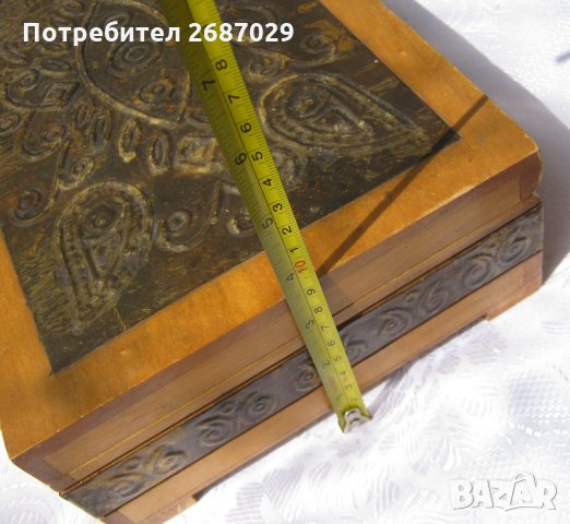 Кутии: метална и  Голяма дървена стара кутия с меден лист отгоре, снимка 7 - Други - 28972895