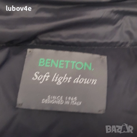 Benetton олекотено яке с гъши пух, в черен цвят, като ново. , снимка 3 - Якета - 51923292