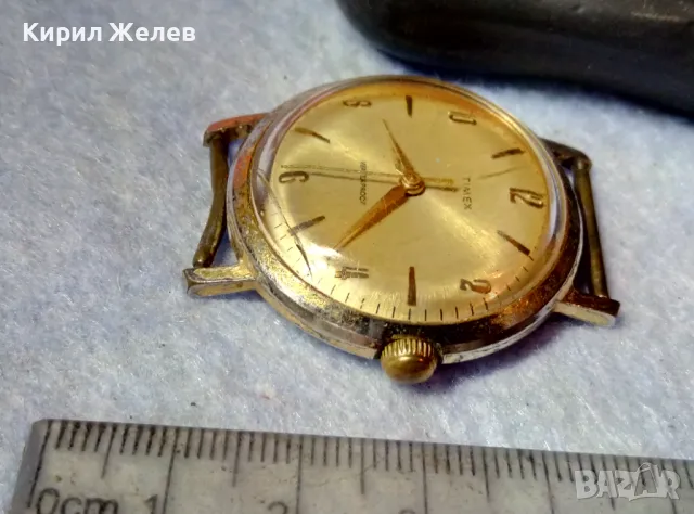 TIMEX WATERPROOF MADE in GREAT BRITAIN Стар ПОЗЛАТЕН АНГЛИЙСКИ РЪЧЕН ЧАСОВНИК ТАЙМЕКС РАБОТЕЩ 49587, снимка 4 - Антикварни и старинни предмети - 48467257