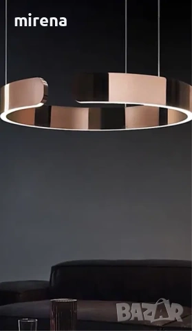 LED ЛЕД модерена висяща полилей кръгъл димируем регулируема височина, снимка 9 - Лампи за таван - 53144425