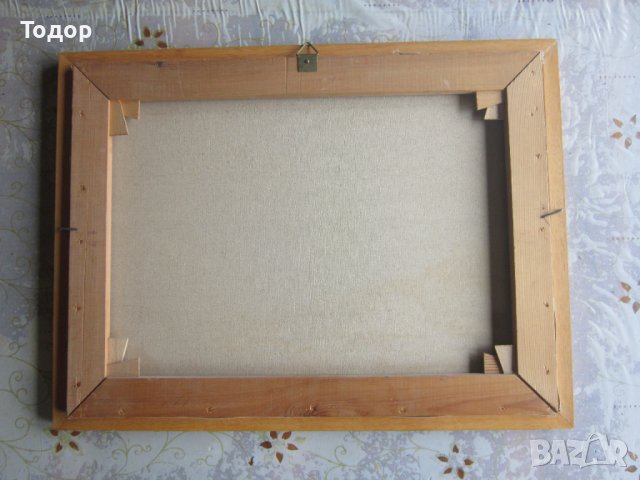 Картина масло върху платно подписана 1977 , снимка 5 - Картини - 37610950