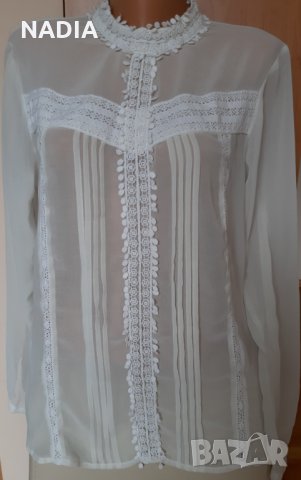 *Дамска риза с дантели, снимка 1