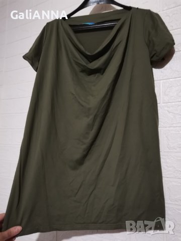 СТРАХОТНА ТУНИКА В ТЮТЮНЕВО ЗЕЛЕН ЦВЯТ XL-2XL , снимка 3 - Туники - 40692806