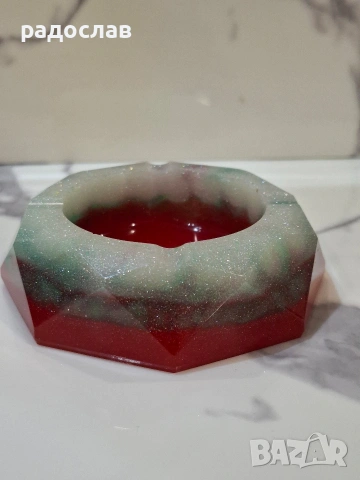 Пепелник от епоксидна смола, снимка 3 - Декорация за дома - 53478019