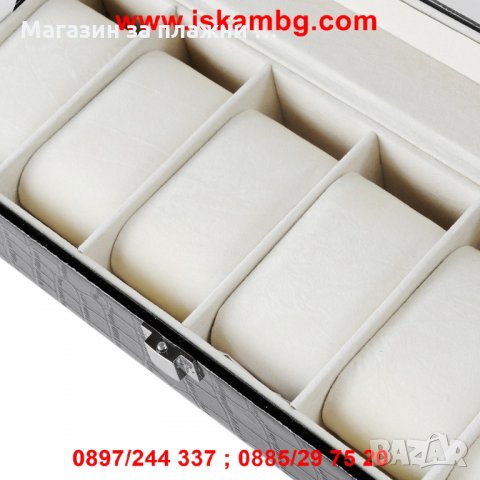 Кутия за съхранение на 6 часовнка - крокодилска кожа, снимка 9 - Подаръци за мъже - 28439900