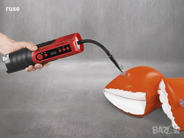 НОВИ! Aкумулаторен компресор с манометър 4.1bar LED фенерче My Project, снимка 6 - Компресори - 47462480