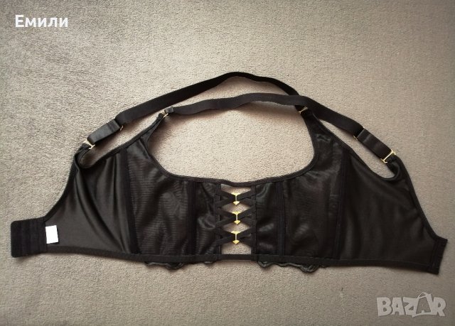 Прозрачен дантелен корсет под бюста с презрамки и сърца с кристали р-р S, снимка 17 - Корсети, бюстиета, топове - 43550337