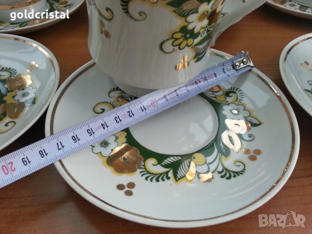 Руски сервиз големи чаши с чинии, снимка 3 - Антикварни и старинни предмети - 37624749