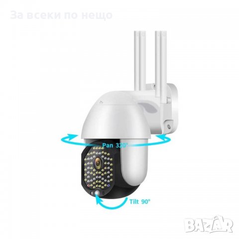 Водоустойчива Wi-Fi  IP smart камера CP11-68 FULL HD 1080p въртяща се на 320°, снимка 4 - IP камери - 36968200