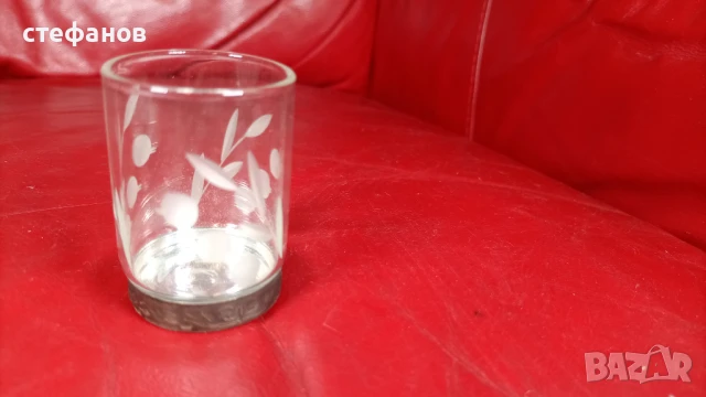 Руски кристални ракиени чашки с метално дъно, шотчета, 6 бр, снимка 6 - Чаши - 51142935