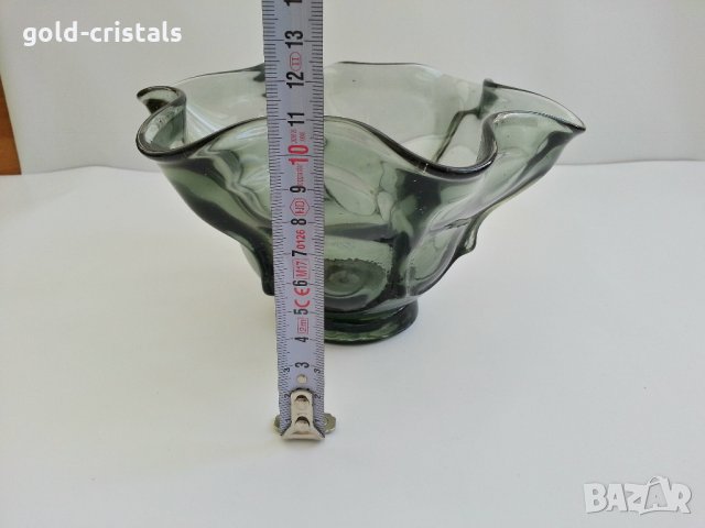 Стъклена купа фруктиера чиния , снимка 3 - Антикварни и старинни предмети - 27746849