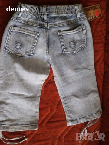 Дънков панталон 7/8 за момиче, нов, размер 4-5/години/, снимка 8 - Детски панталони и дънки - 37420401