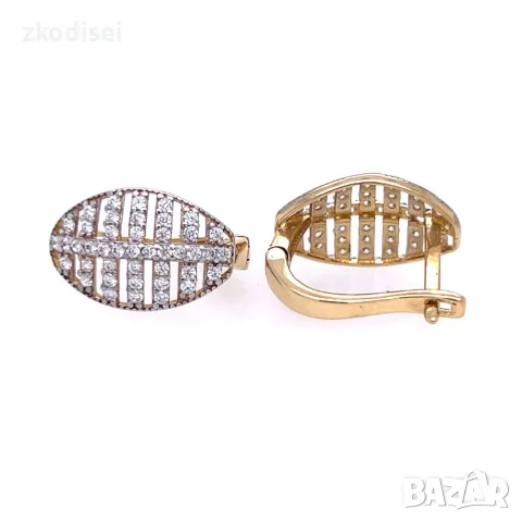 Златни обеци 2,64гр. 14кр. проба:585 модел:1135-5, снимка 2 - Обеци - 34305508