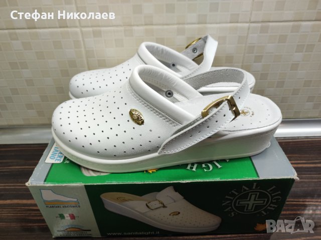 Дамски Бели работни чехли (сабо), размер 40