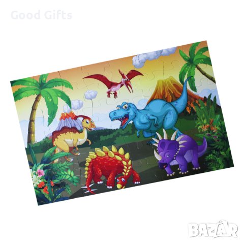 Голям детски пъзел с Динозаври, 48части, 92CMX62CM, снимка 2 - Игри и пъзели - 43143324
