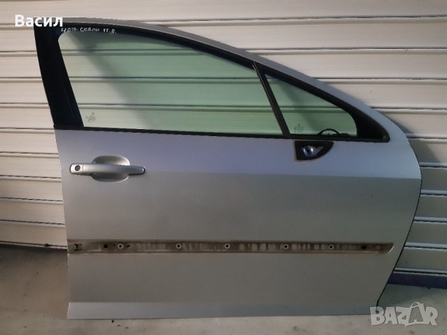 Предна дясна врата СВЕТЛОСИВА Peugeot 407 СЕДАН 2.0 HDI 2.0hdi 136 к.с Пежо 407 СЕДАН 2.0 ХДИ 2.0хди, снимка 1