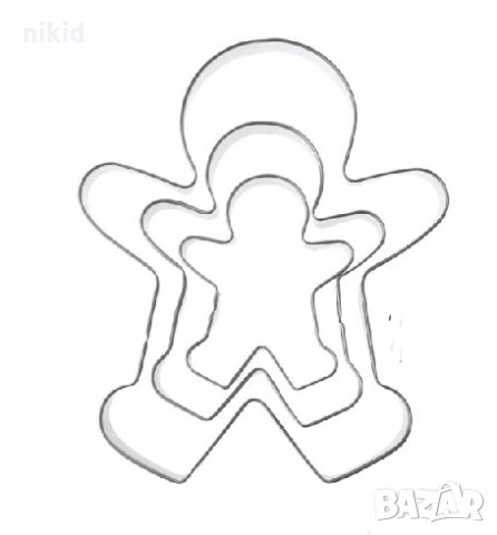 3 бр Дете човек джинджифилово човече метални форми резци за тесто сладки фондан резец , снимка 3 - Форми - 32241488
