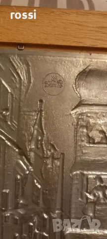 Vintage. Нова. WMF Немска калаена картина "Пощальонът" по Carl Spitzweg/1808-1885/ Der Briefbote., снимка 11 - Антикварни и старинни предмети - 48645473