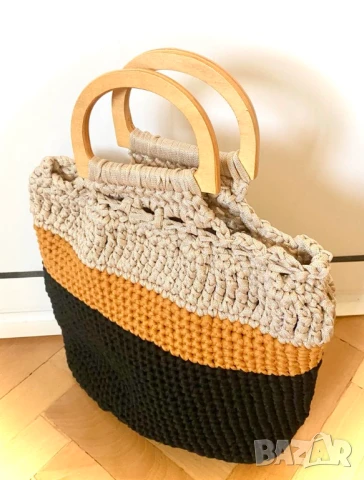 Прекрасни плетени чанти, снимка 5 - Чанти - 51023675