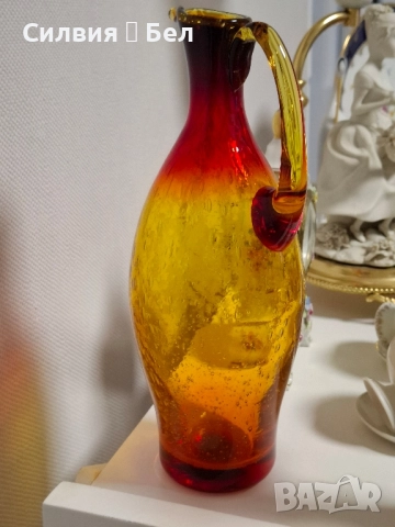 Винтидж стомна Арт стъкло , снимка 9 - Антикварни и старинни предмети - 52061590