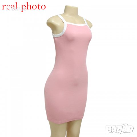 Дамска секси модна стилна красива рокля за жени момичета рокличка дрехи облекло деколте без ръкав еж, снимка 13 - Рокли - 28129585