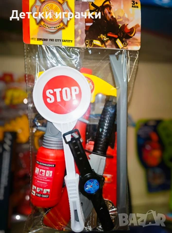 Детски комплект Пожарникар с палка и аксесоари , снимка 2 - Образователни игри - 50843659