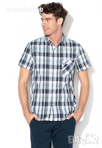 ПРОМО 🍊 TIMBERLAND 🍊 Оригинална мъжка риза на каре с къси ръкави размер: M-L-XXXL нова с етикети, снимка 2 - Ризи - 28493116