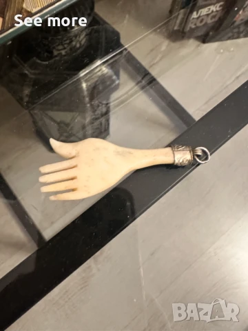 Mедальон азиатския символ ръката Фатима слонова кост, снимка 5 - Колиета, медальони, синджири - 50921359