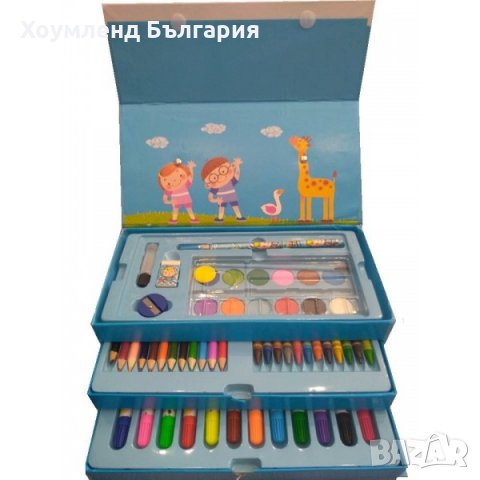Рисувателен детски комплвект 54 части с чекмедже и куфарче с дръжка, снимка 4 - Рисуване и оцветяване - 26769524