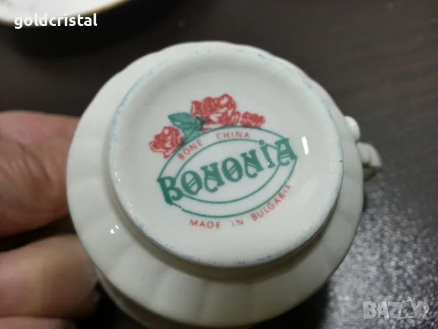 Стар български костен порцелан Бононя захарница , снимка 3 - Антикварни и старинни предмети - 48699010