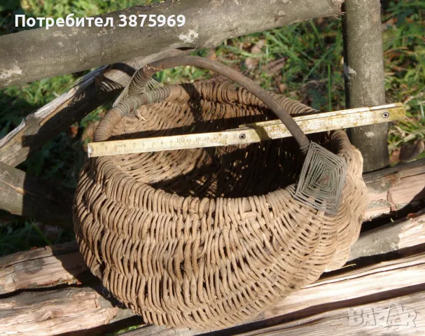 Стари плетени кошници и плетен кош, снимка 10 - Антикварни и старинни предмети - 49842297