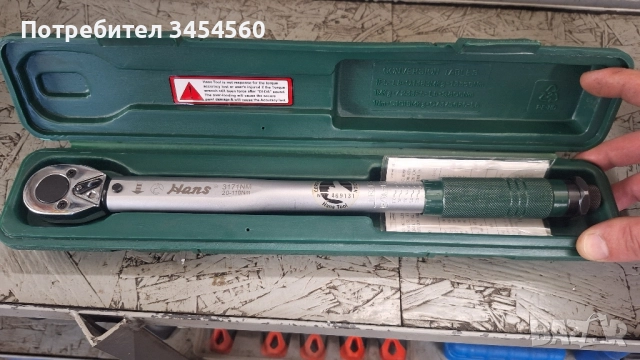 динамометричен ключ Hans 3/8, снимка 3 - Ключове - 52099067