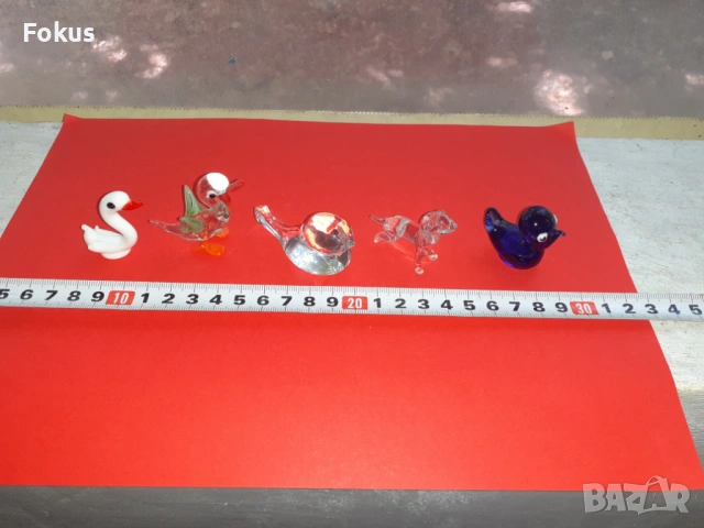 Лот страшно красиви фигури миниатюри Мурано Murano, снимка 7 - Антикварни и старинни предмети - 53422439