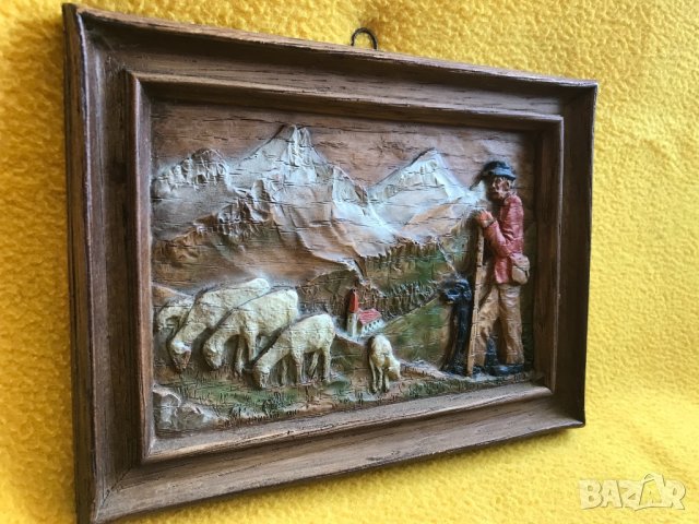 2бр винтидж декорация за стена резин Sic France овчар моряк спалня, снимка 8 - Пана - 40655431