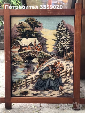 продавам гоблен на около 100 години, снимка 2 - Антикварни и старинни предмети - 40669211