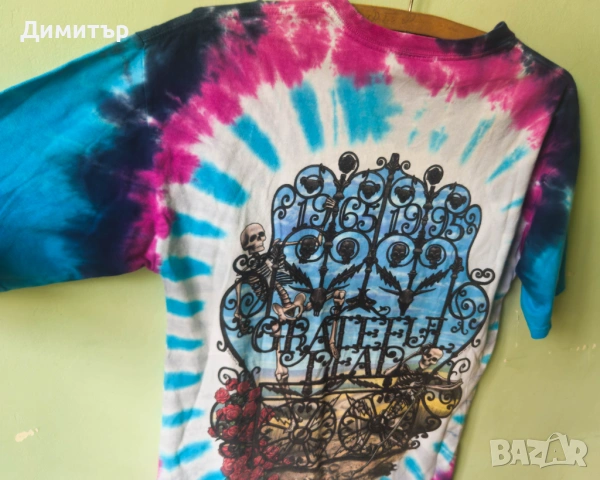 Оригинална тениска на Grateful Dead Bertha Rock music Tie Dye M/L 1995, снимка 14 - Тениски - 53391771