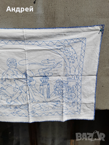 Старинен бродиран ковьор,покривка за стена #26, снимка 3 - Антикварни и старинни предмети - 36551508