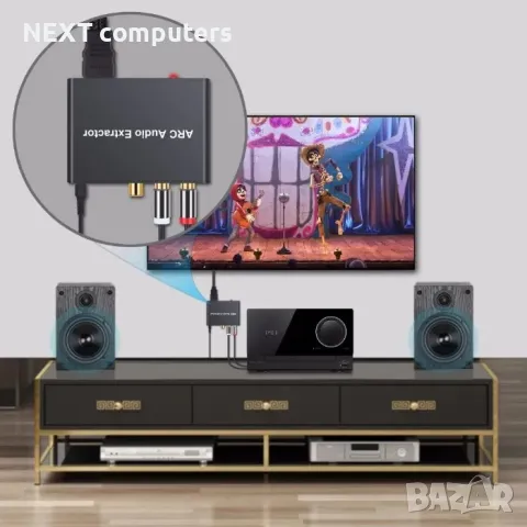 Цифров към аналогов аудио конвертор (DAC) HDMI към RCA,SPDIF,coaxial, снимка 6 - Други - 47902559