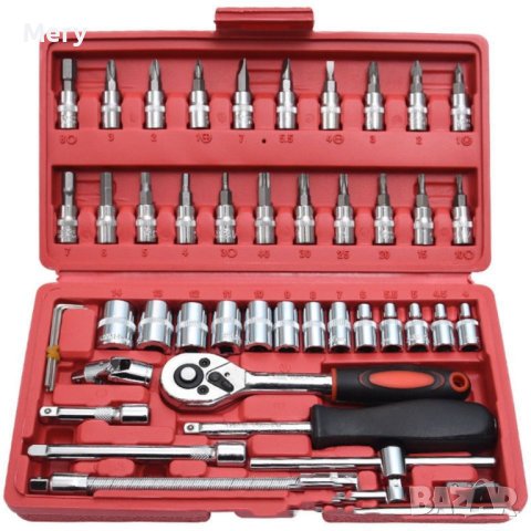 Комплект за ремонт на автомобил от 46 части ISC Chromium Steel, снимка 2 - Аксесоари и консумативи - 43525102